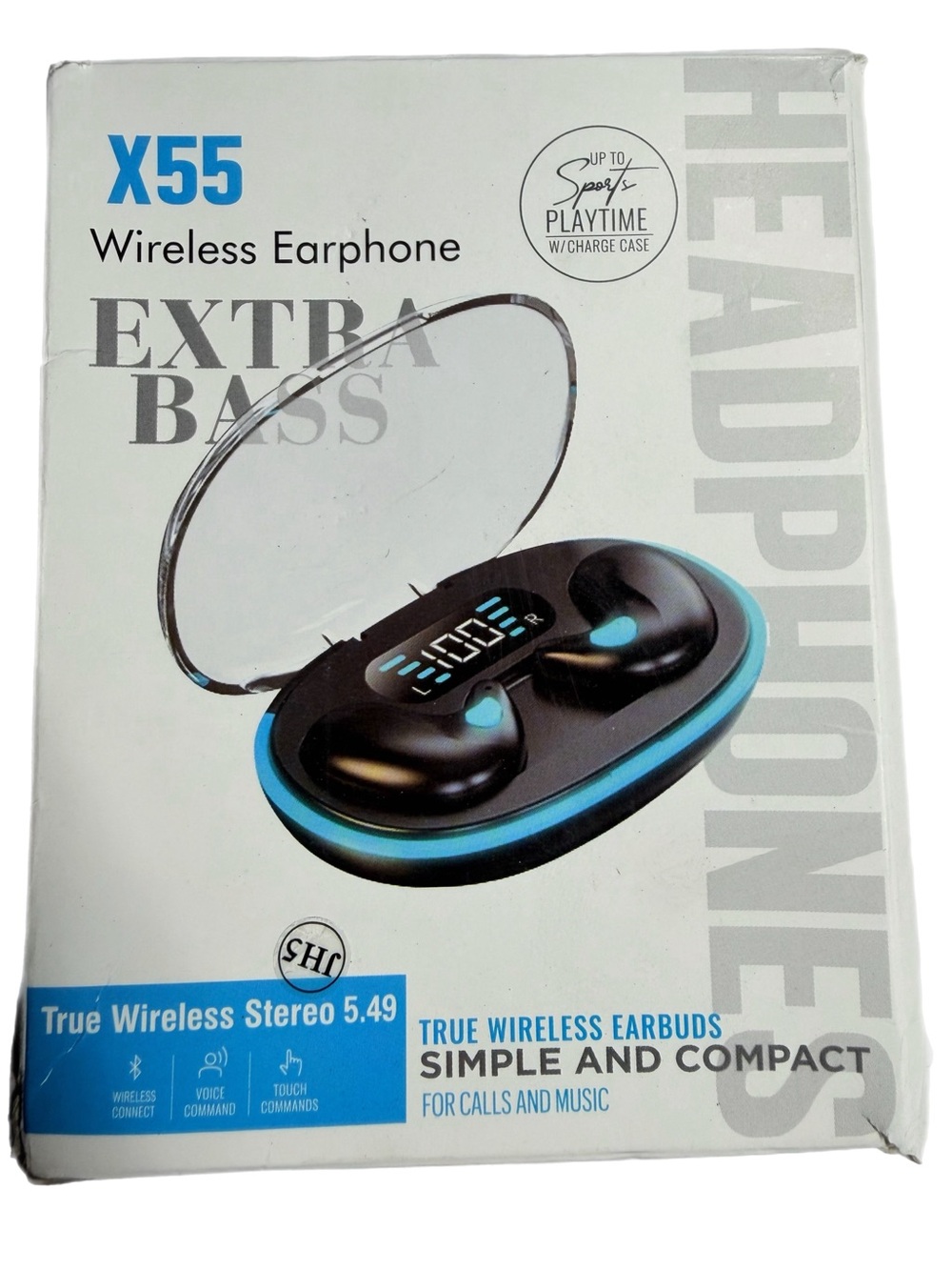 Wireless Earphones True Wireless Earbuds - pink  with Blue Trim